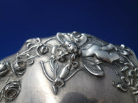 Cupid Sterling Silver Hand Mirror 10 1/2" x 5 3/4" c.1900 Art Nouveau (#5726)