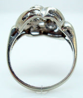 Art Deco 14k Gold Genuine Natural Diamond Ring .65ct Total (#J2863)