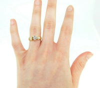 14k Yellow Gold Wedding Set with Oval Genuine Natural Diamond and Wrap (#J878)