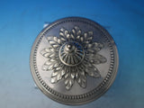 French 800 Silver Caviar Bowl w/ Lid Flower & Leaf Design c1870 (#6130)