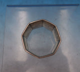 English Victorian Sterling Silver Napkin Ring Eight Sided Engraved c1859 (#6865)