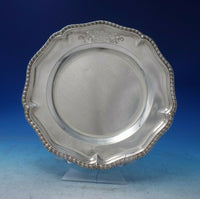 Gadroon by Unknown English/Irish Sterling Silver Charger Plate w/ Crest (#5717)