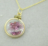 Vintage Shaker Locket 12K Gold Filled Gemstones Pendant