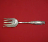 Gem Leaf by Whiting Sterling Silver Sardine Fork 5-Tine Bright-Cut 6"
