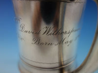 Whiting Sterling Silver Baby Child's Cup Mug Brite-Cut Bleeding Hearts #151J