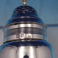 English Georgian Sterling Silver Muffineer London 1810 by Stephen Adams (#7070)