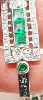 18K Gold 4.90ct Genuine Natural Emerald and 1.20ct Diamond Bracelet (#C3384)