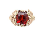 14k Yellow Gold 3.71ct Vibrant Spessartine Genuine Natural Garnet Ring (#J6146)