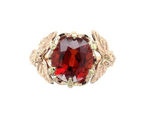 14k Yellow Gold 3.71ct Vibrant Spessartine Genuine Natural Garnet Ring (#J6146)