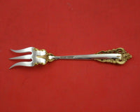 Grande Baroque Gold Accents by Wallace Sterling Silver Lemon Fork 3-Tine 5 1/2"