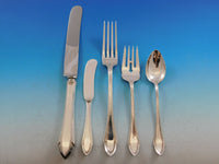 Queen Elizabeth by Dominick and Haff Sterling Silver Flatware Set Service 32 Pcs