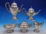 La Reine by Wallace Rare Sterling Silver 5 Piece Tea Set Marked #4500 (#4272)