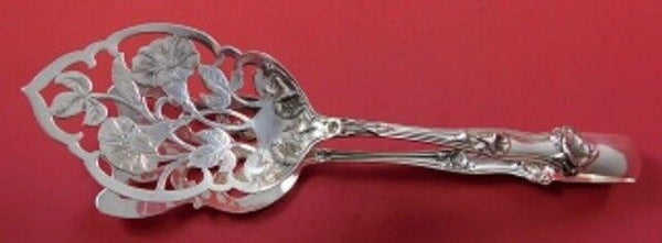 Morning Glory by Alvin Sterling Silver Asparagus Tong Pierced w/Morning Glories