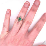 10k Yellow Gold Victorian .48ct Emerald Ring (#J5165)