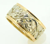 14k Gold Retro Eternity Ring Band with .20ct Genuine Natural Diamonds (#J4117)