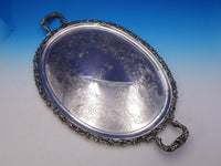 S.T. Crosby and Co Coin Silver Tea Tray w/ Hunting Scenes c.1860 (#3785)