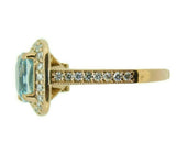 14k Rose Gold 2.17ct Genuine Natural Aquamarine and Diamond Ring (#J4578)