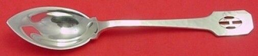 Norman Hammered by Shreve Sterling Silver Grapefruit Spoon with Pierced Mono "H"