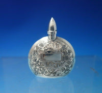 Sterling Silver Perfume Flask Bright-Cut 1 3/4" x 1 1/2" .4 ozt. c.1940 (#5913)