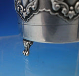 Sterling Silver Pin Cushion with Teal Velvet and Handle 5 1/2" 1.9 ozt. (#6467)