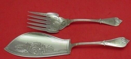 Beekman by Tiffany & Co. Sterling Fish Serving Set Brite-Cut 12" Server 10" Fork