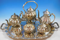 S. de la Serna Mexican Mexico Sterling Silver Tea Set 6pc with Tray (#2233)