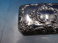 H&T English Sterling Silver Box with Flowers Scrollwork Birmingham 1924 (#6606)