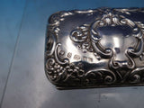 H&T English Sterling Silver Box with Flowers Scrollwork Birmingham 1924 (#6606)