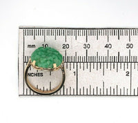 14k Yellow Gold Chinese Export Carved Jade Ring (#J5416)