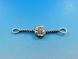 Medallion aka Etruscan by Shiebler Sterling Silver Watch Fob 3 1/8" Antique