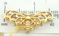 14k Yellow Gold Butterfly / Moth Watch Pin (#J2621)