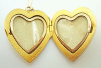 10K Yellow Gold Heart Locket with 14k Chain (#J3042)