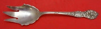 Wild Rose By Watson Sterling Silver Salad Serving Fork 3-tine Scalloped Shoulder