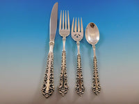 Venetian Scroll by Oneida Sterling Silver Flatware Set for 12 Service 69 pieces