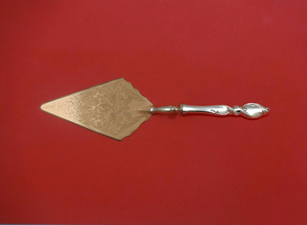 Silver Swirl by Wallace Sterling Silver Pastry Server Fancy Vermeil HH Custom