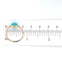 14k Gold 1.65ct Robin's Egg Blue Kingman Genuine Natural Turquoise Ring #J6152