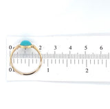 14k Gold 1.65ct Robin's Egg Blue Kingman Genuine Natural Turquoise Ring #J6152