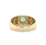 10k Yellow Gold Men's Green Genuine Natural Tourmaline Ring Jewelry (#J5646)