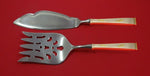 Golden Wheat by Gorham Sterling Silver Fish Serving Set 2 Piece Custom HHWS