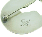 Georg Jensen Sterling Pin #18 Hammered Leaves with Berries (#J4658)