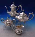 Burgundy by Reed and Barton Sterling Silver Tea Set 4pc #745 (#7170)