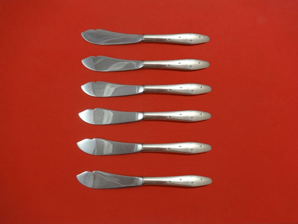 Dawn Star by Wallace Sterling Silver Trout Knife Set 6pc. HHWS  Custom 7 1/2"