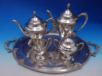 Rose Point by Wallace Silverplate Tea Set 5-Piece (#4732)