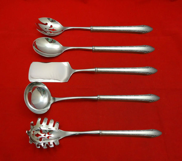 Chased Romantique by Alvin Sterling Silver Hostess Set 5pc HHWS  Custom Made