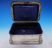CS Harris and Sons English Sterling Silver Jewelry Box w/Pin Cushion Top (#3870)