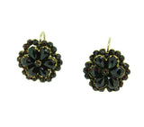 Genuine Natural Bohemian Garnet Earrings with 14k Yellow Gold Wires (#J4755)