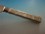 Lap Over Edge Acid Etched by Tiffany Sterling Silver Dinner Knife w/ Grouse