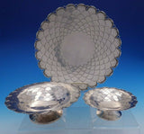 Estate Period Sheffield English Sterling Silver 3 Piece Serving Dish Set (#4145)