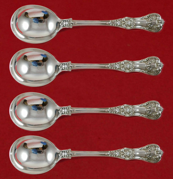 English King by Tiffany and Co Sterling Silver Gumbo Spoon 4-piece Set Custom 8"