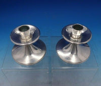 Old French by Gorham Sterling Silver Candlestick Pair #1089 3 3/4" x 4" (#6381)